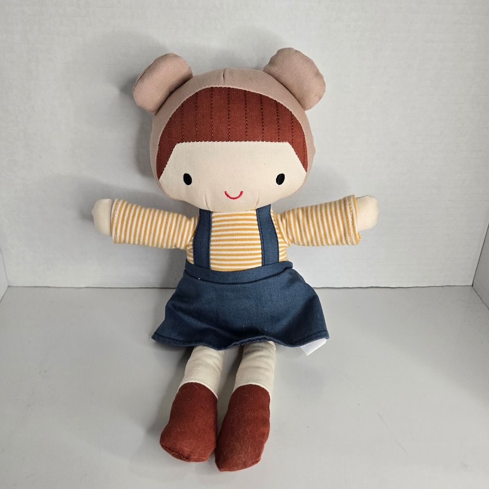 Linzy Organic Maple Rag Doll Cloth 13" Bear Ears Plush Toy